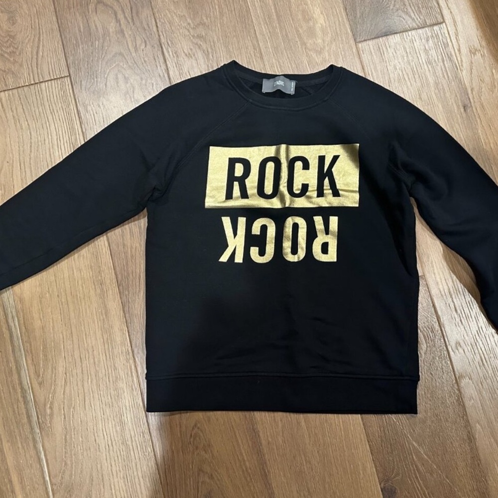 Zadig & Voltaire Black Sweatshirt with Gold Graphic